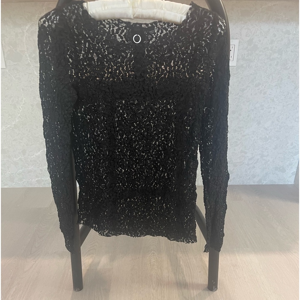 POLECI BLACK LACE TOP